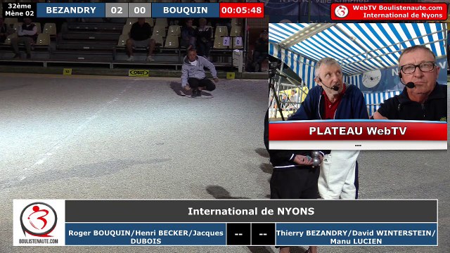 International de Nyons 2018 : 32e BEZANDRY vs BOUQUIN