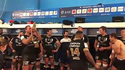 Paul Willemse chante la Marseillaise dans les vestiaires de Montpellier