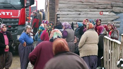 Kalorifer kazanı patlayan ev alev alev yandı