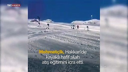 Komandoların kayaklı hafif silah eğitimi göz doldurdu