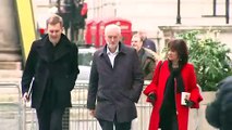 Stephen Barclay and Jeremy Corbyn arrive at the BBC for Marr