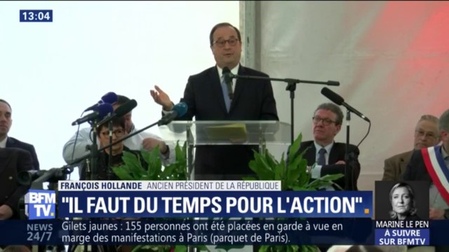 Il faut du temps pour l'action. Le message de soutien de François Hollande à Emmanuel Macron