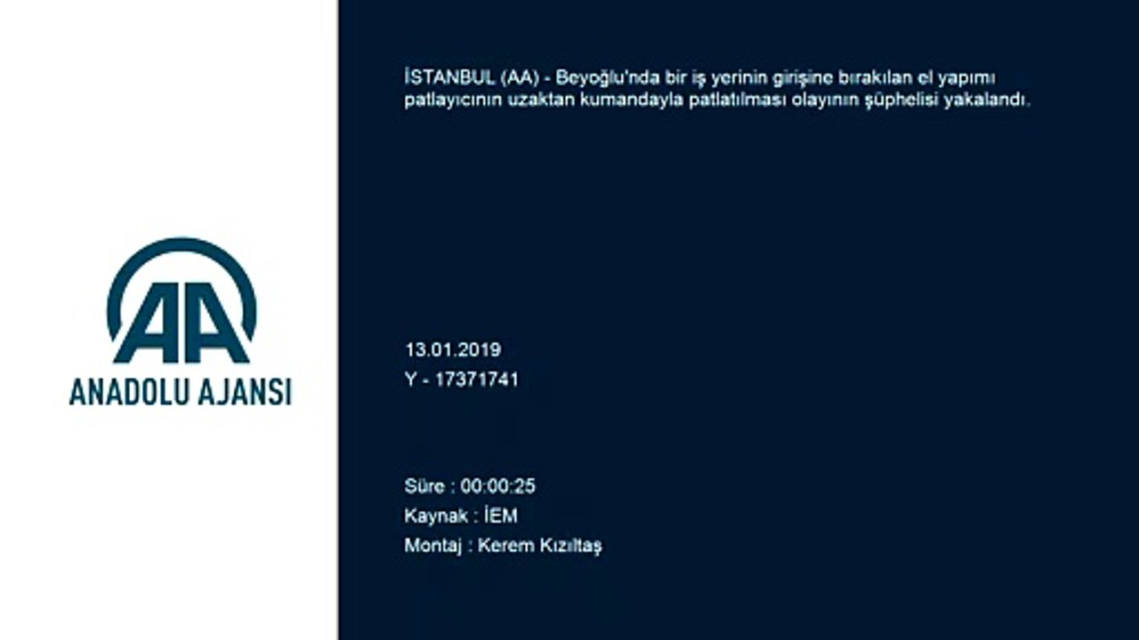 Beyoğlu'ndaki bombalı saldırının şüphelisi yakalandı - İSTANBUL