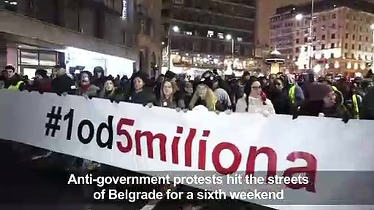 Anti-Vucic protesters turn out for sixth consecutive week