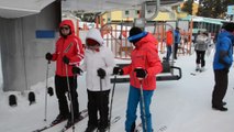 Kar kalınlığının 1,5 metreye ulaştığı merkezde kayak keyfi - KARS
