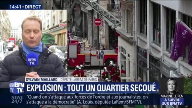 Au lendemain de l'explosion à Paris, les pompiers poursuivent le nettoyage du quartier , indique Sylvain Maillard (LaRem)