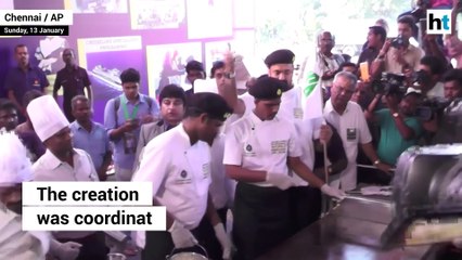 60 Indian chefs try making the world's largest dosa in Chennai