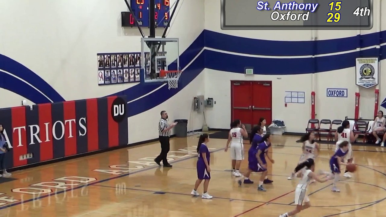 St. Anthony Saints vs. Oxford Patriots JV 1-12-19 girls bask