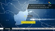 Al menos nueve muertos por explosión de tanque de gas en Afganistán