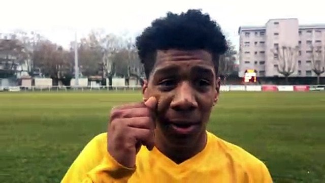 Gambardella U19 – Melvin NALLAMOUTOU réagit après la qualification de l’AS SAINT-PRIEST contre l’OM