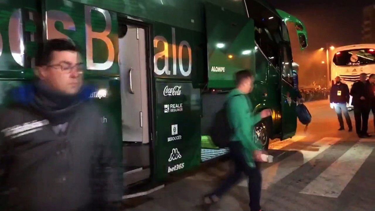Real Betis - Real Madrid: Llegada del Betis al Benito Villamarín