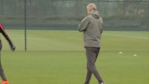 Arsene Wenger is being funny with his players