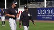 Russell Wilson takes batting practice at Yankees spring training