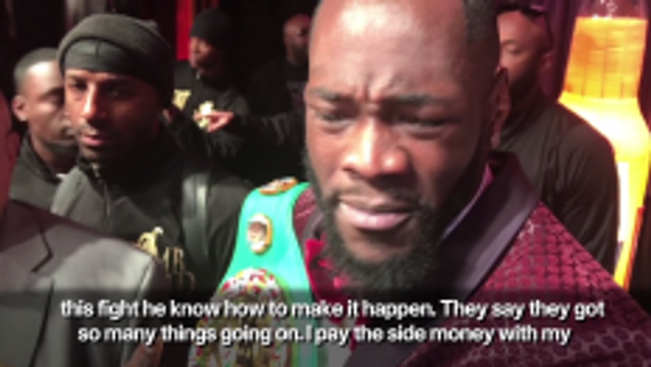 "Eddie Hearn is just another white man milking a black man" says Deontay Wilder