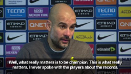 Guardiola denies talking about records with players after City beat Chelsea