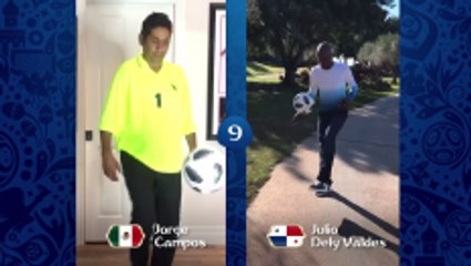 Maradona and Putin do keepie uppies to mark 100 days until 2018 World Cup