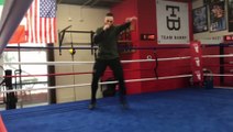 Joseph Parker trains ahead of world heavyweight unification bout against Anthony Joshua.