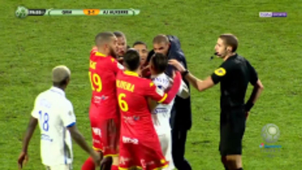 Auxerre teammates sent off in Ligue 2 for fighting with each other