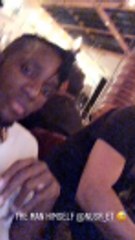 Wilfred Zaha having lunch in Dubai