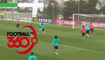 Cristiano replicating the magic in Real Madrid training