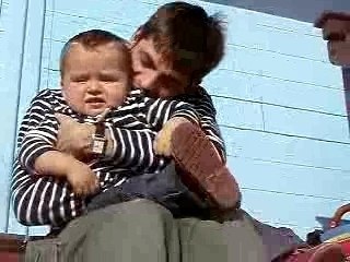 Calin papa sur la plage de Cavalière