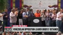 Venezuela opposition leader briefly detained on his way to rally
