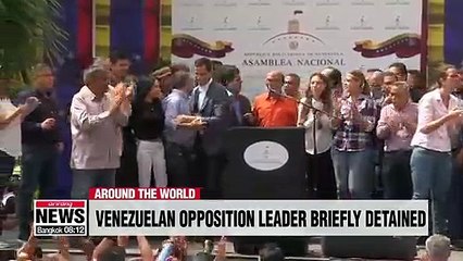 Venezuela opposition leader briefly detained on his way to rally
