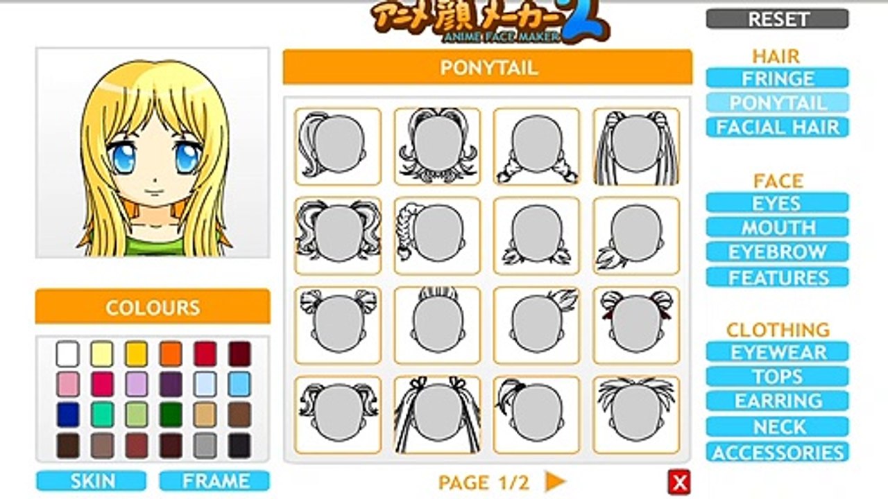 Anime Face Maker - Free Online Anime Make-up Game