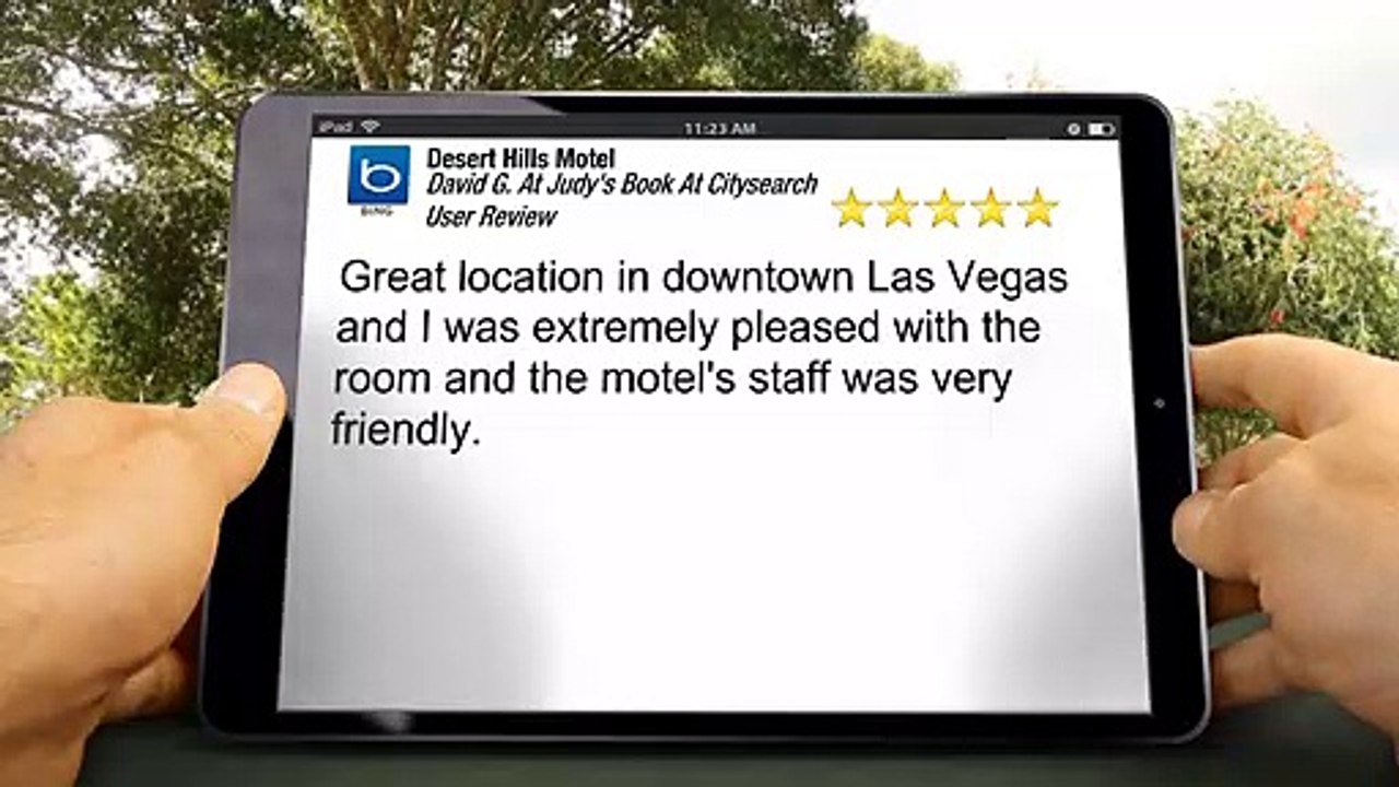 Desert Hills Motel Las Vegas Excellent Five Star Review by David G. at Judy's Book at Citysearc...