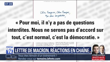 Les différentes réactions à la lettre d'Emmanuel Macron