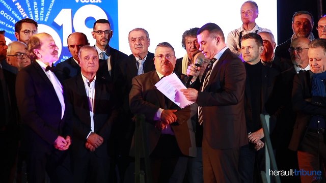 Joël Laplane : Cérémonie des voeux en images de la Communauté d'Agglomération Hérault Méditerranée du 11 janvier 2019