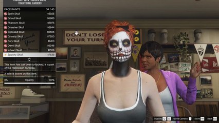 HALLOWEEN FACE PAINTS! - GTA 5 ONLINE HALLOWEEN 2017 DLC - ALL NEW FACE PAINTS
