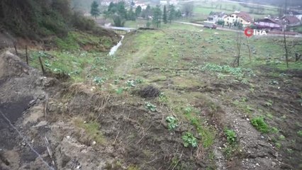 150 Hanelik Mahallenin Yolu Heyelanda Çöktü