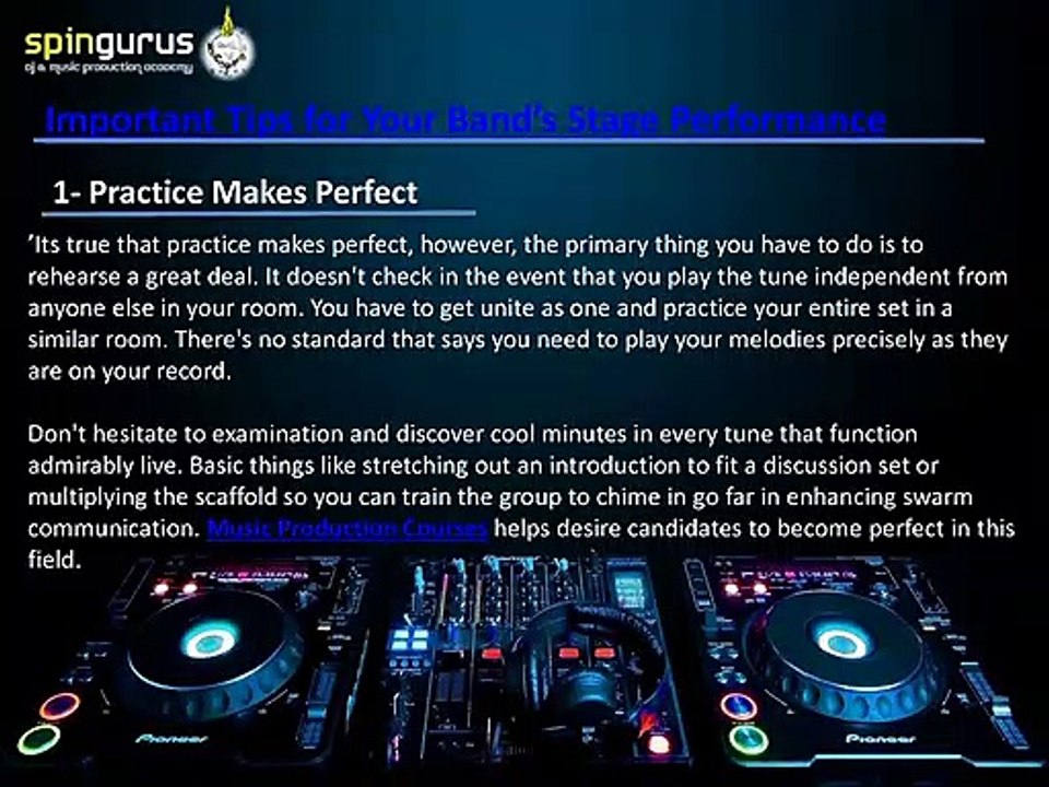 Important Tips for Your Band's Stage Performance