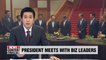 Pres. Moon meeting Monday with heads of leading conglomerates and mid-sized enterprises