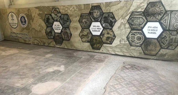 Kahramanmaraş'ta Kaçak Kazı İhbarı ile Ortaya Çıkarılan Roma Dönemine Ait Mozaikler Turizme Katkı Sağlayacak