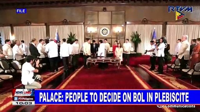 Palace: People to decide on BOL in plebiscite