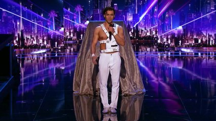 This man doing something really danger on Got Talent