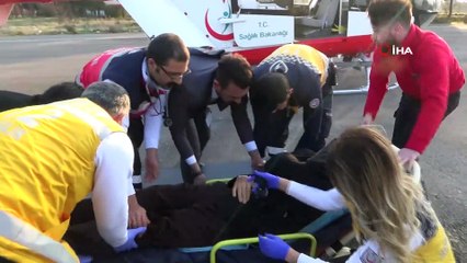 Helikopter akciğer hastası için havalandı