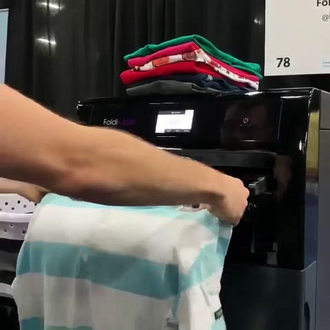 Découvrez la machine qui repasse et plie les vêtements toute seule - Vidéo  Dailymotion