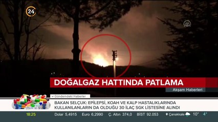 Sakarya'da doğalgaz hattında patlama