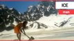 Holy man digs through ice to take an outdoor bath in the Himalayan mountains | SWNS TV