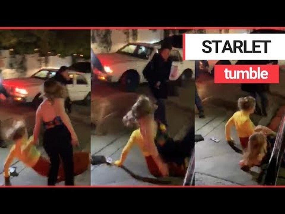 Two Hollywood starlets took a tumble outside celebrity hotspot Chateau Marmont | SWNS TV