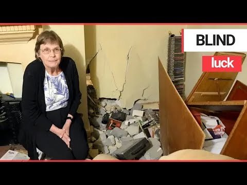 A blind grandma said she is lucky to be alive after a car crashed into her living room | SWNS TV