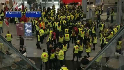 Ocho aeropuertos alemanes en huelga este martes