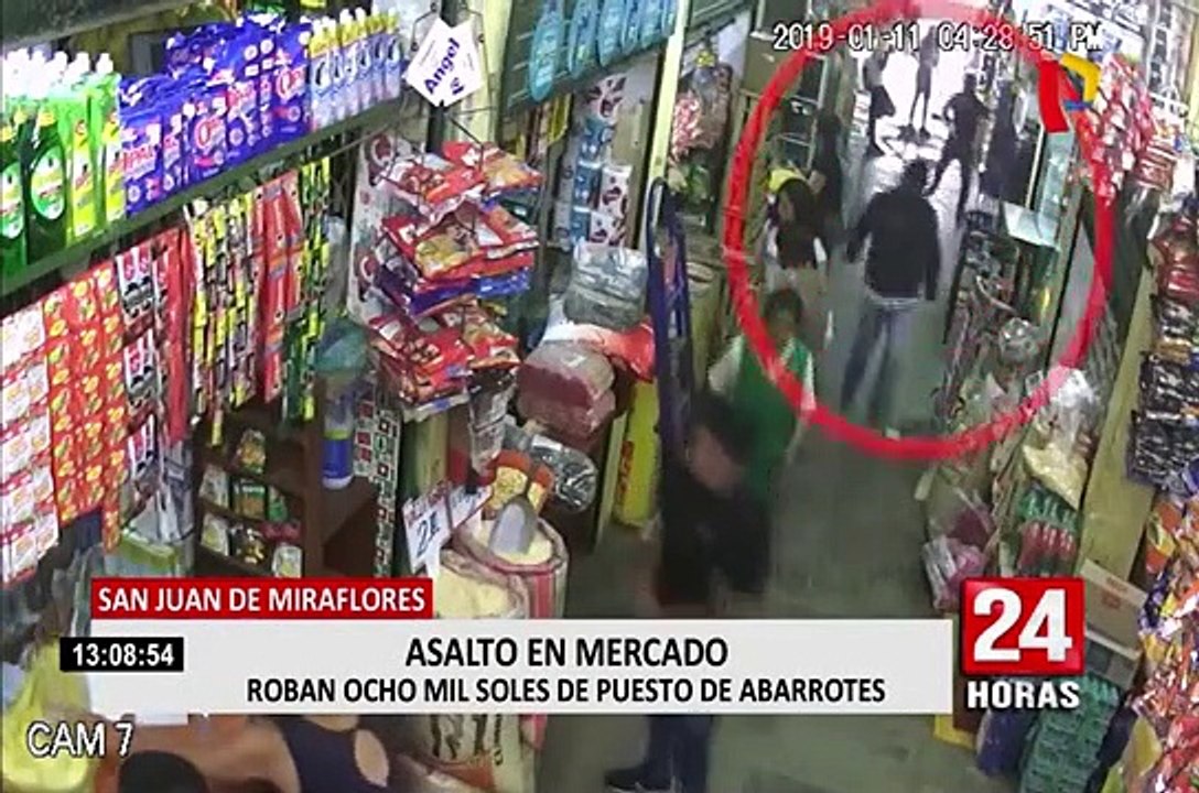 San Juan de Miraflores: en segundos delincuentes se llevan 8 mil soles de puesto de abarrotes