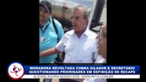 Moradora revoltada questiona Dilador e secretário sobre prioridades de recape em Araçatuba