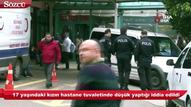 Karın ağrısı şikayetiyle gittiği hastanenin tuvaletinde düşük yaptı iddiası