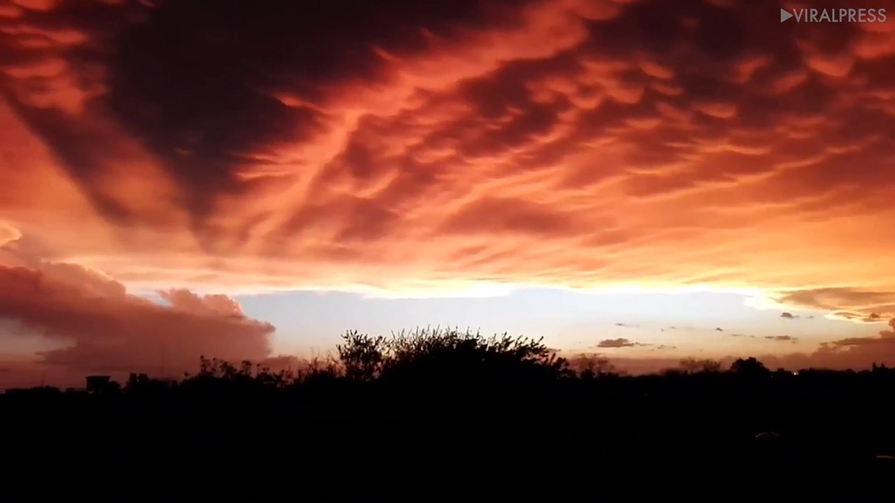 Beautiful Red Sky At Night