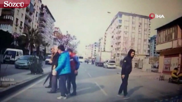 Karşıya geçerken aracın önüne düşen adam ölümden döndü